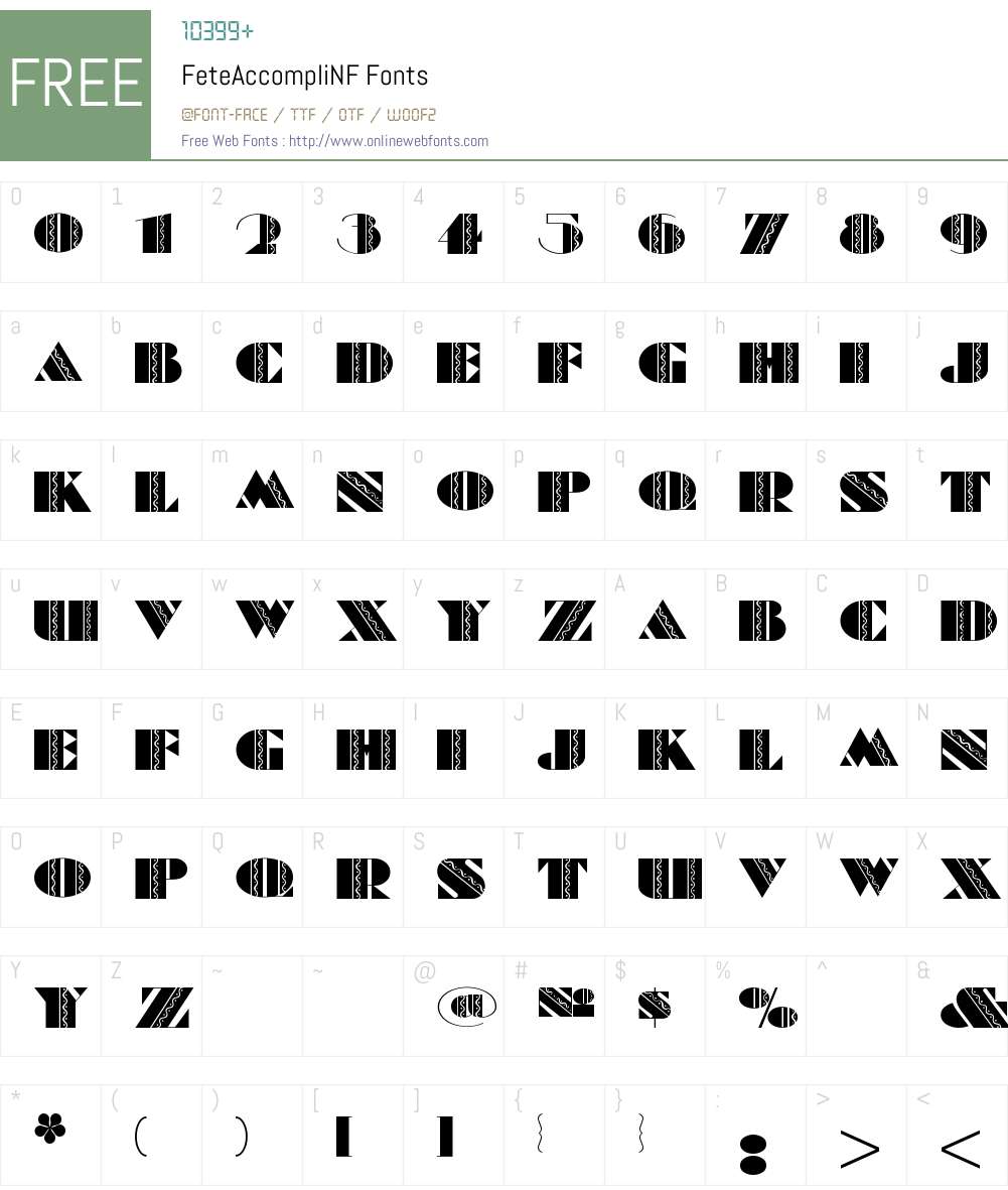 Fete Accompli NF Font Screenshots