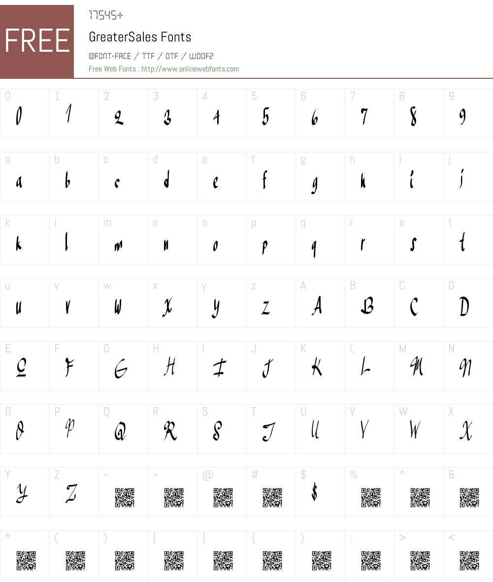 GreaterSales Font Screenshots