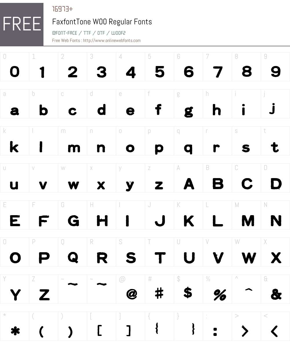 Faxfont Font Screenshots