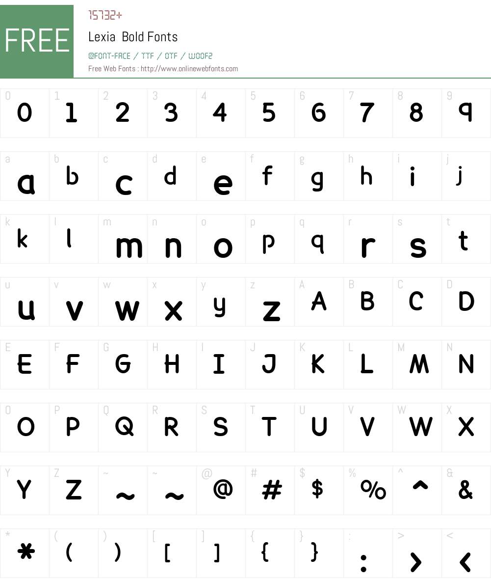 Lexia Font Screenshots