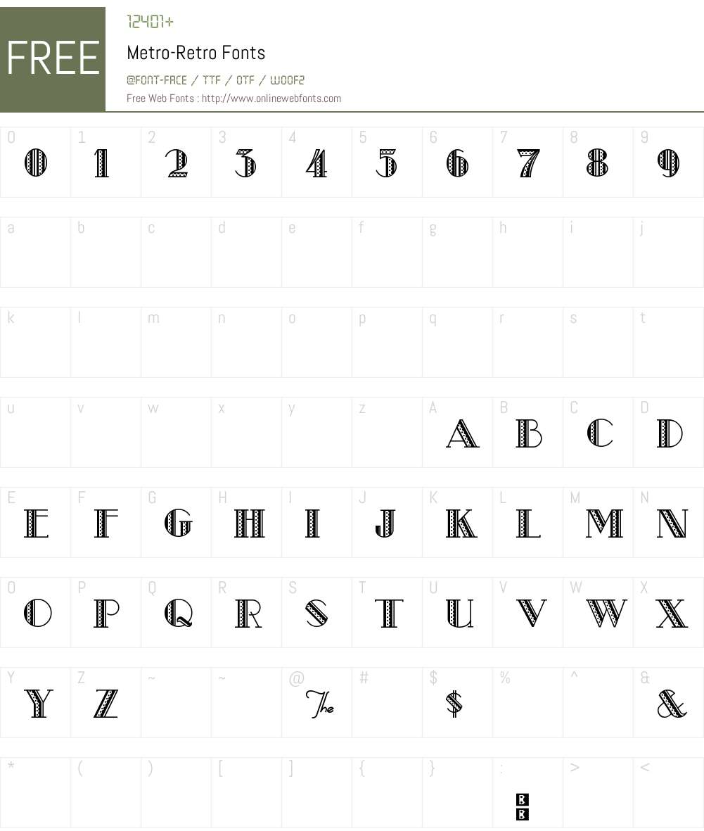 Metro-Retro Font Screenshots