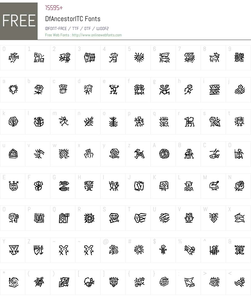 DfAncestorITC Font Screenshots