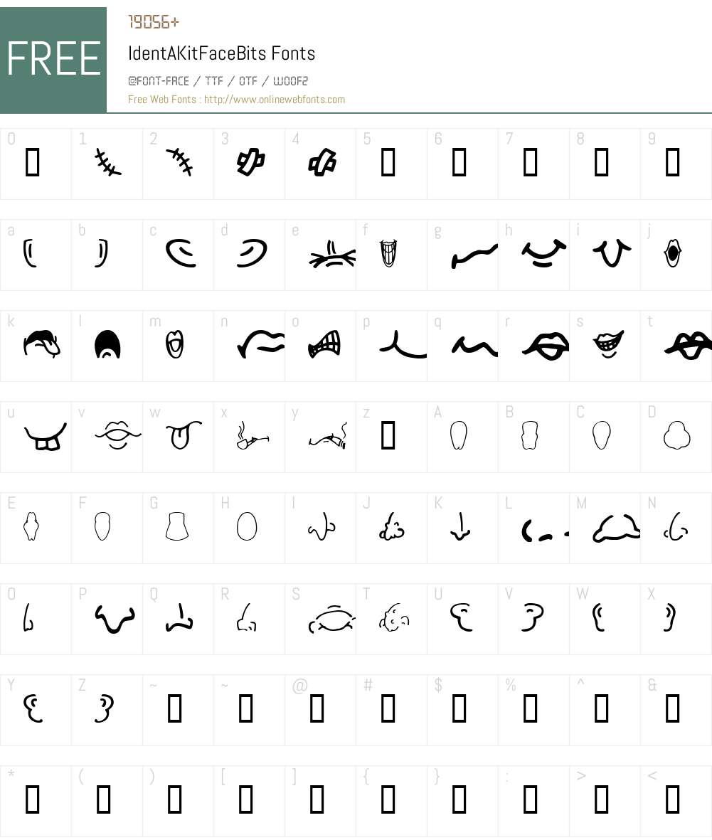 IdentAKitFaceBits Font Screenshots
