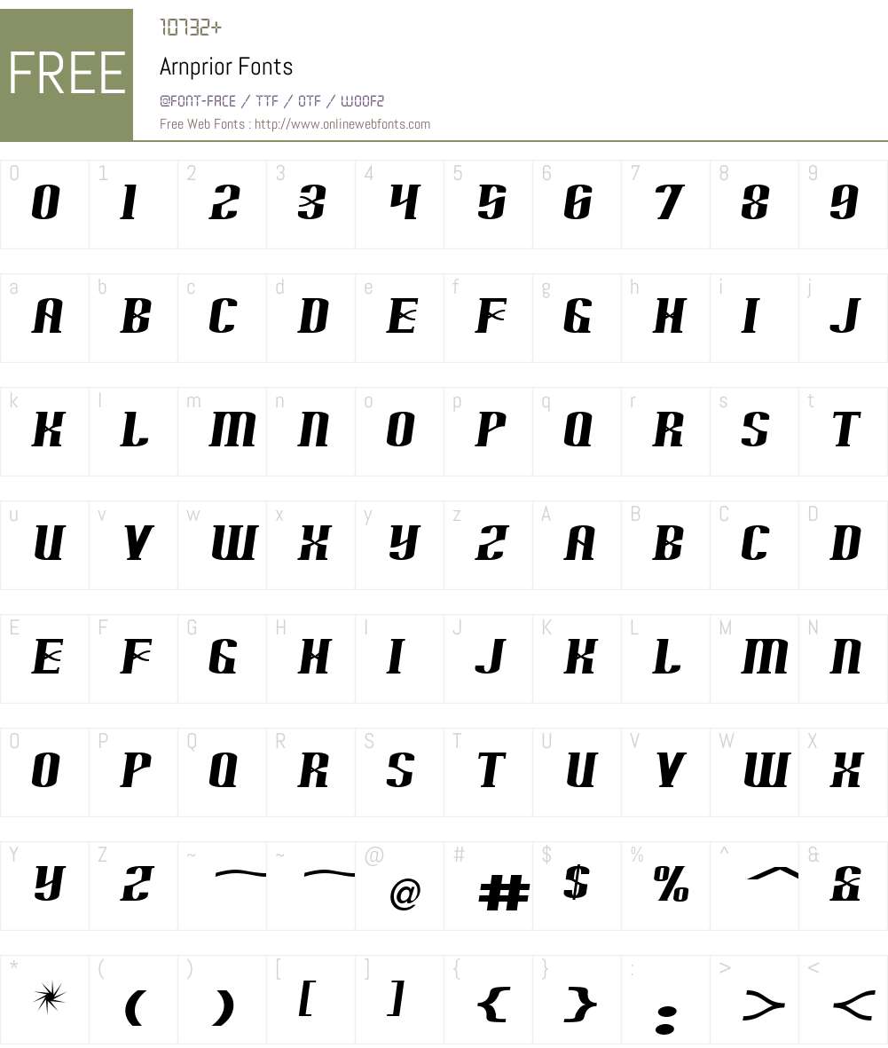 Arnprior Font Screenshots
