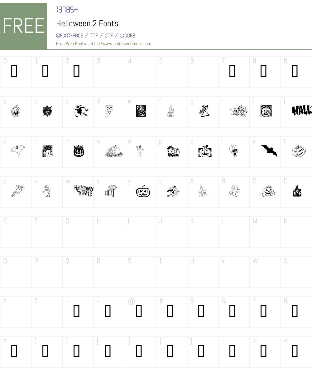 Helloween 2 Font Screenshots