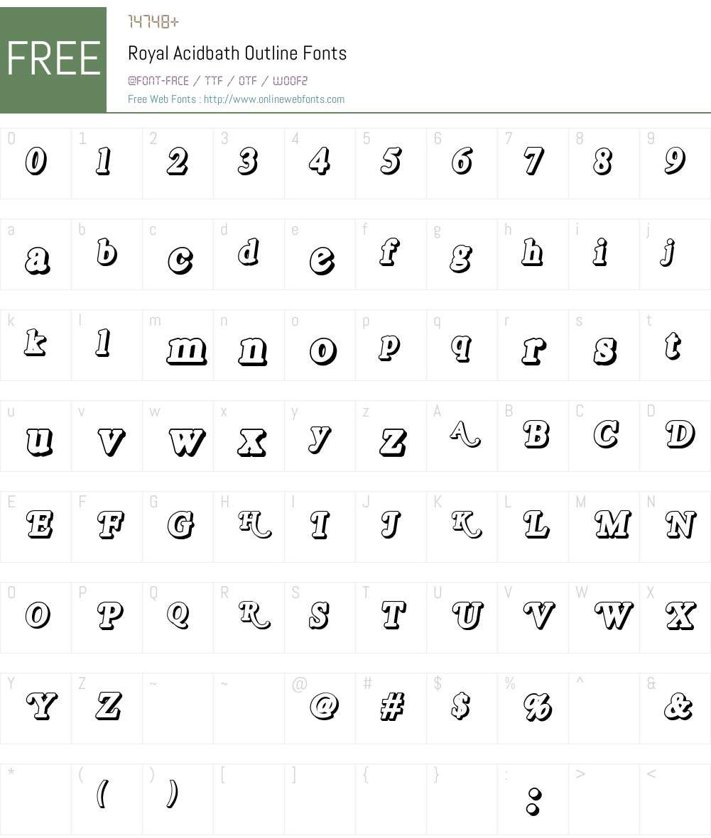 Royal Acidbath Font Screenshots