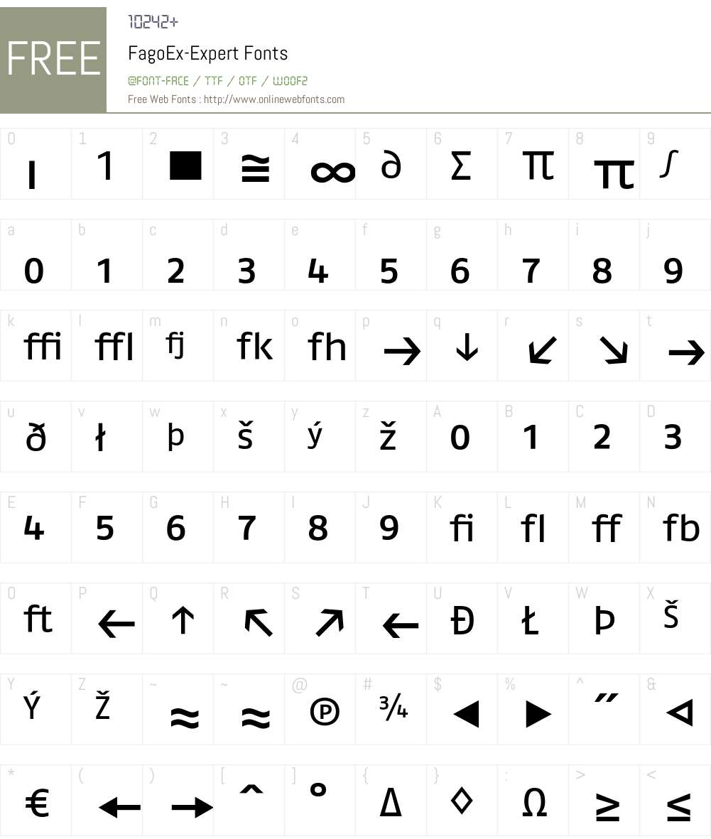 FagoEx Font Screenshots