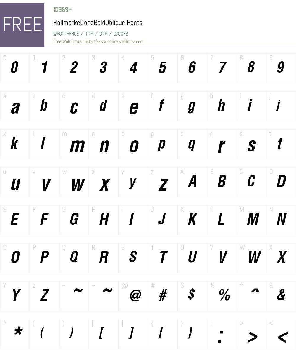 Hallmarke Font Screenshots