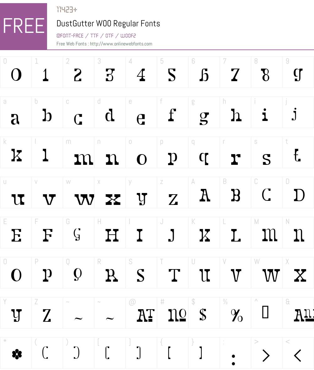 Dust Font Screenshots