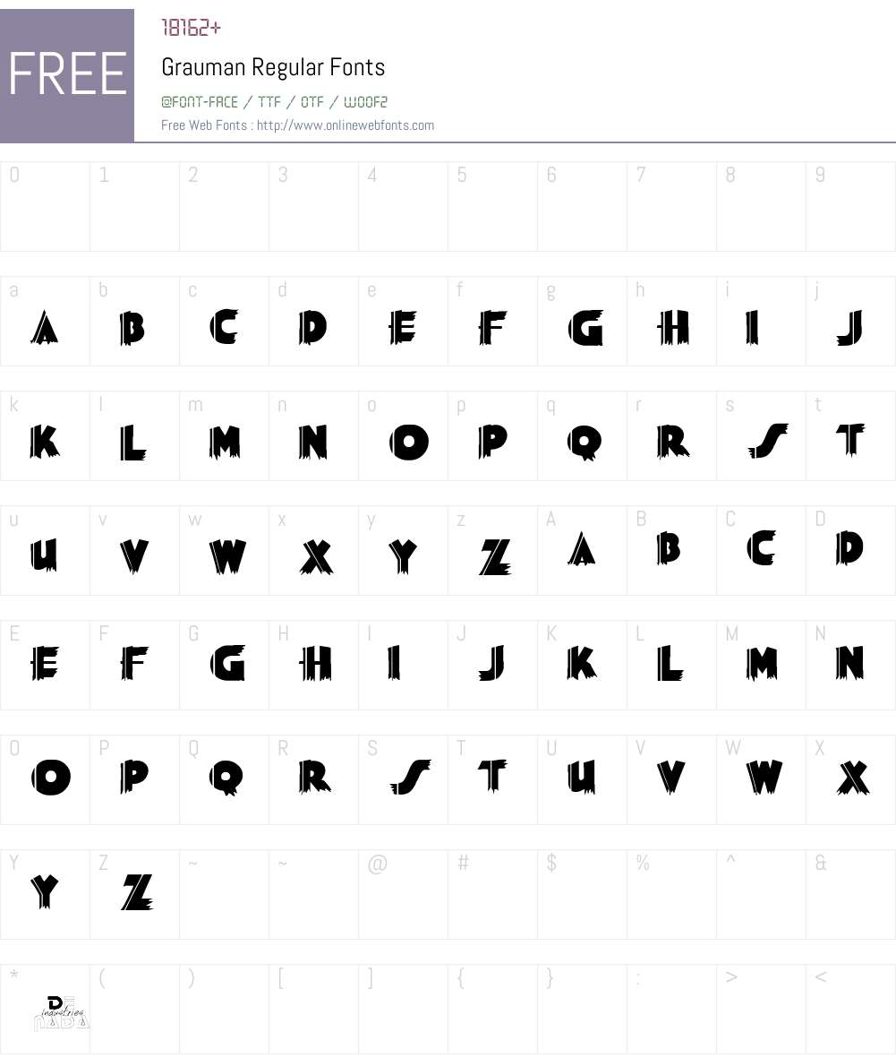 Grauman Font Screenshots