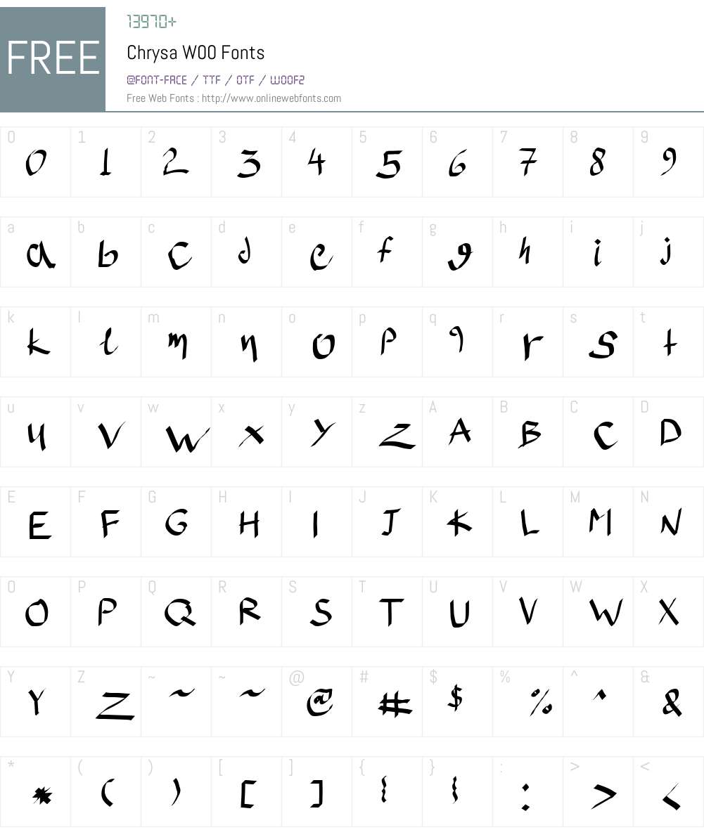 ChrysaW00 Font Screenshots