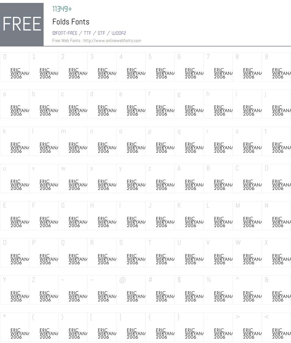 Folds Font Screenshots