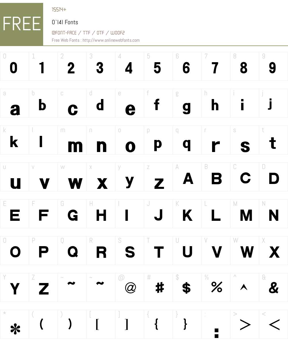O`l4l Font Screenshots