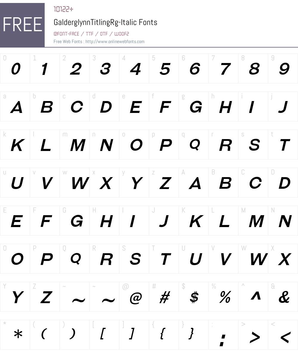 Galderglynn Titling Font Screenshots