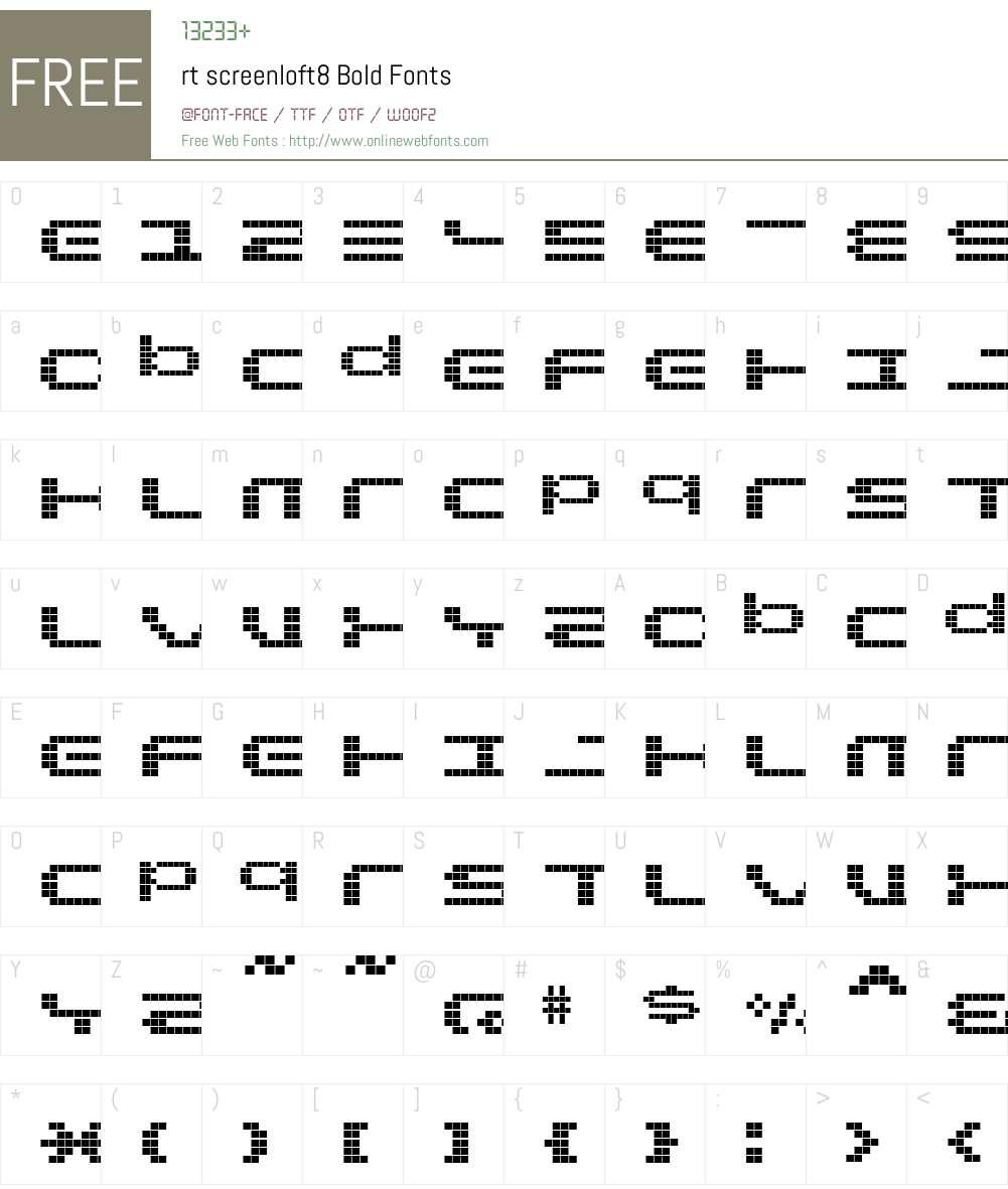 rt screenloft8 Font Screenshots