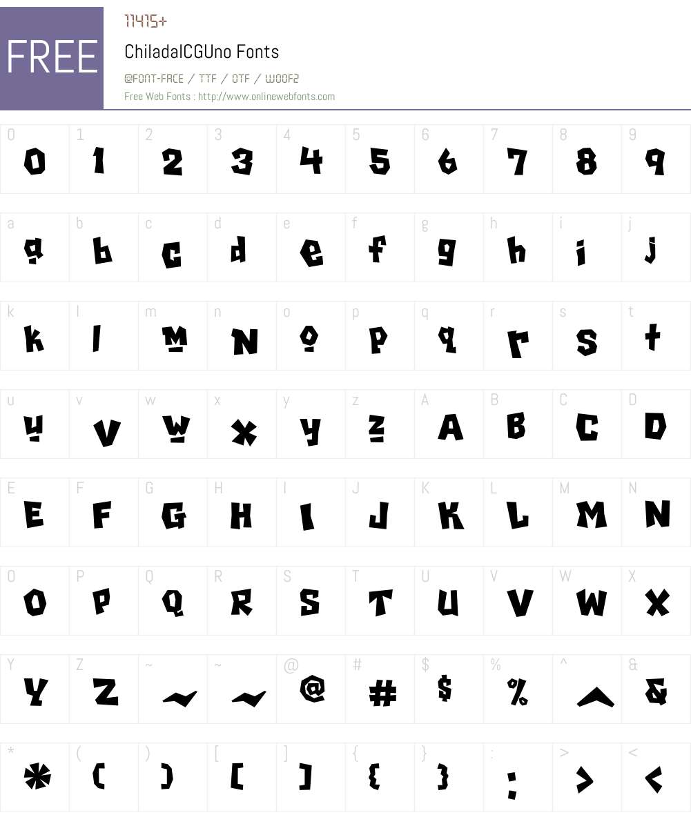 Chilada Font Screenshots