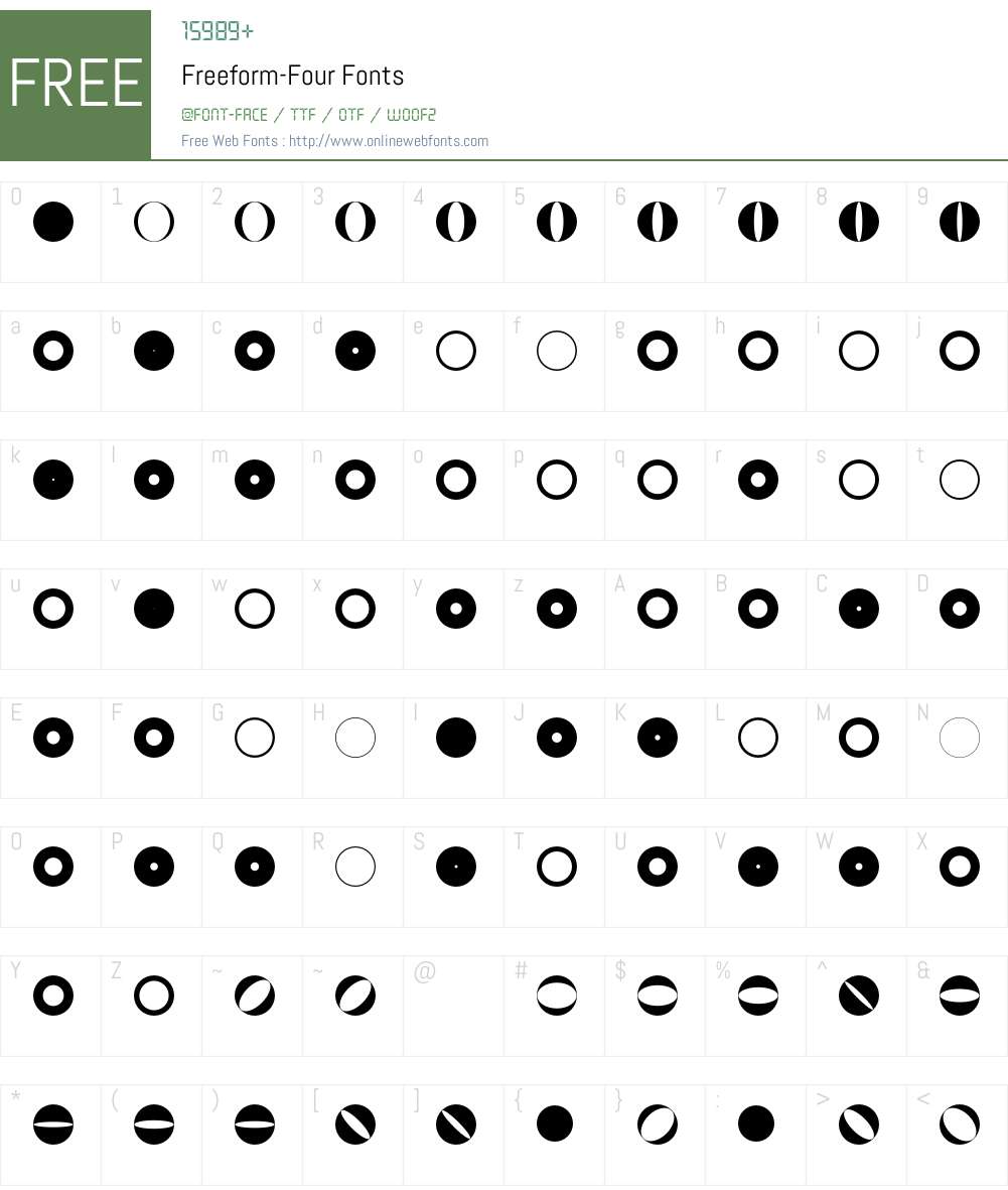 Freeform Font Screenshots