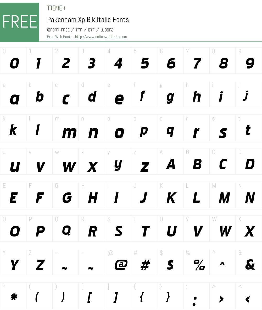 Pakenham Xp Blk Font Screenshots