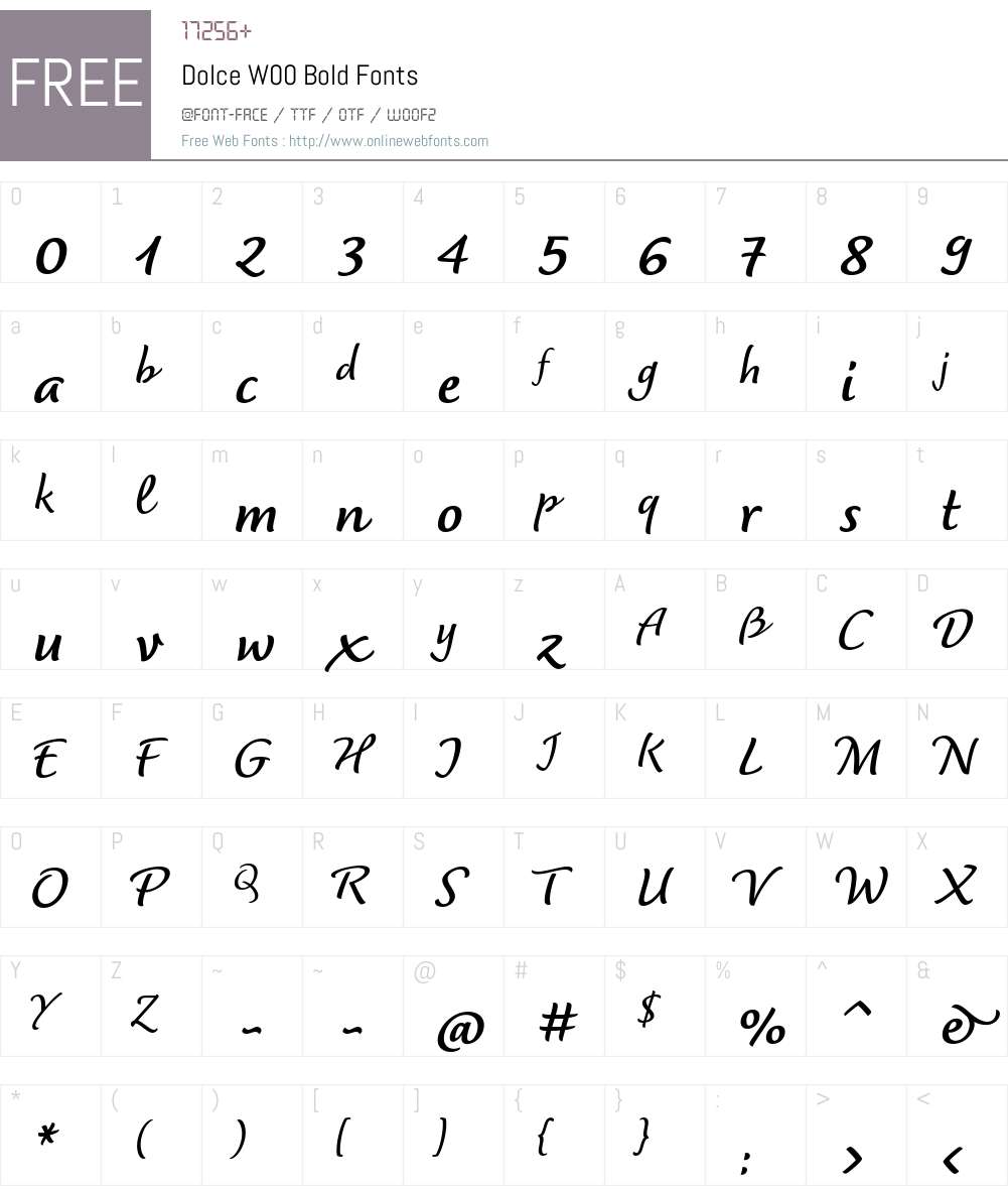 Dolce Font Screenshots
