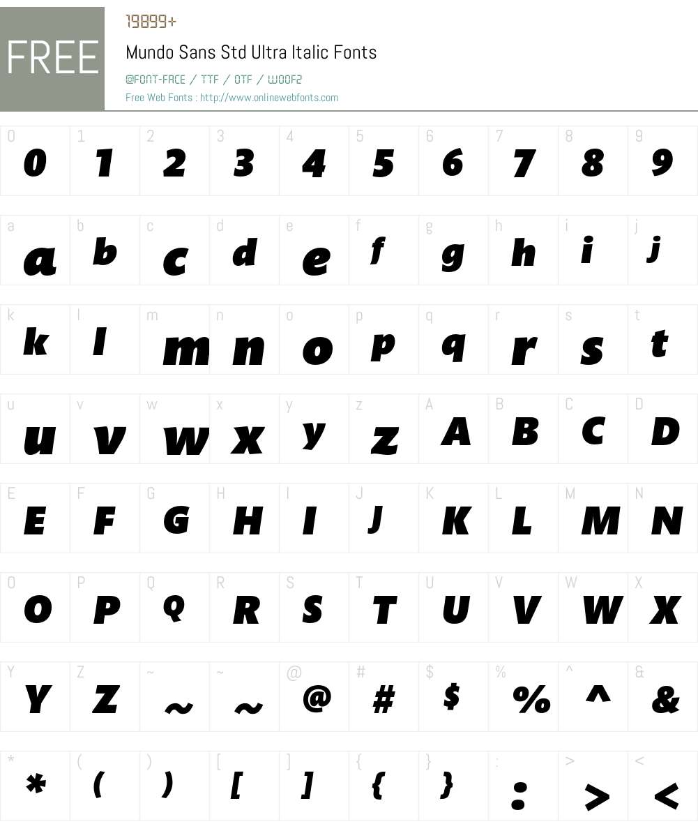 Mundo Sans Std Font Screenshots