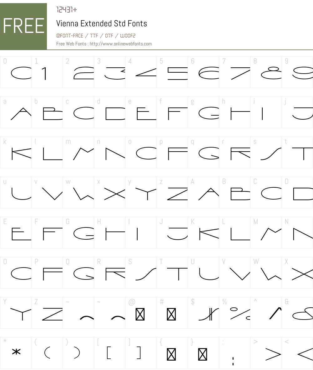 Vienna Extended Std Font Screenshots
