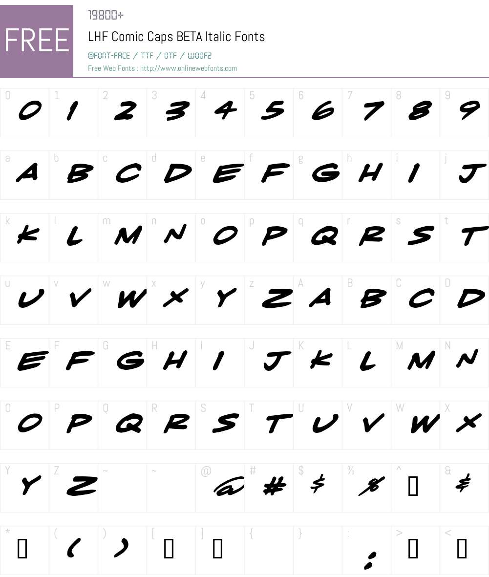 LHF Comic Caps BETA Font Screenshots