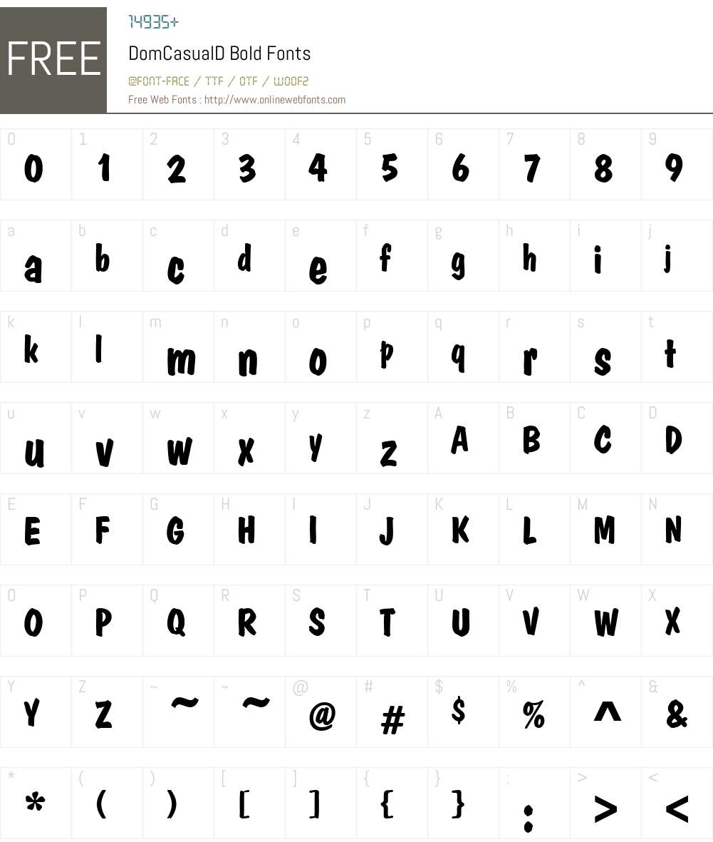 DomCasualD Font Screenshots