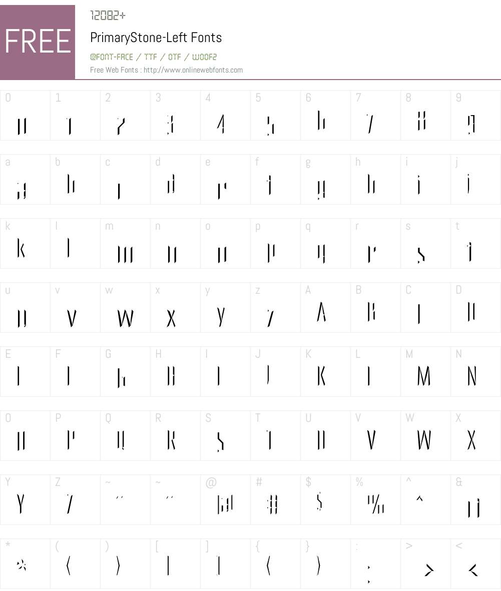 PrimaryStone Font Screenshots