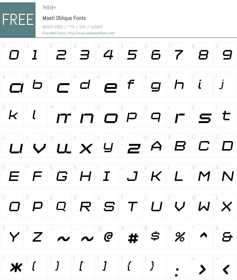 Maetl Font Screenshots