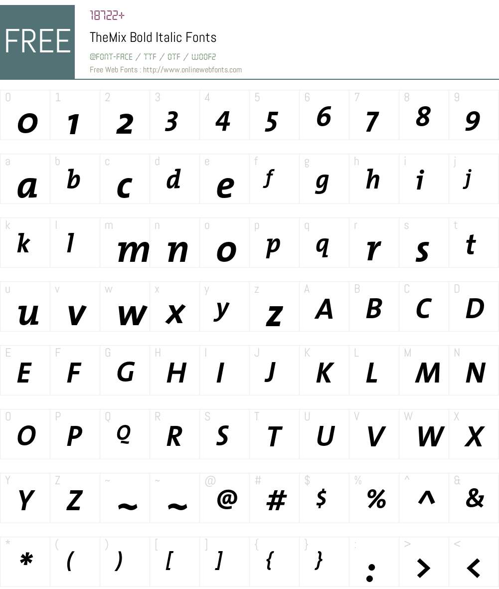 The Mix Bold- Font Screenshots