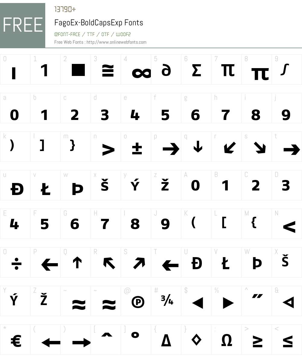 FagoEx Font Screenshots