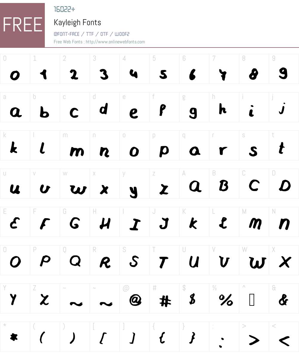Kayleigh Font Screenshots