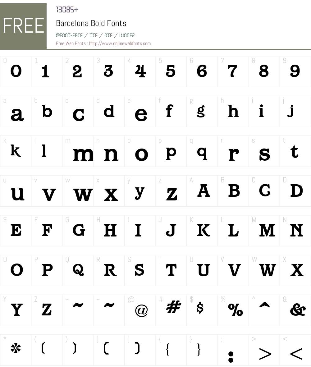 Barcelona Font Screenshots