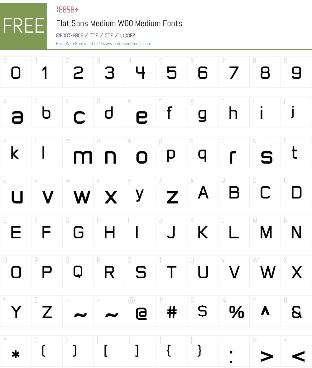 FlatSansMediumW00-Medium Font Screenshots