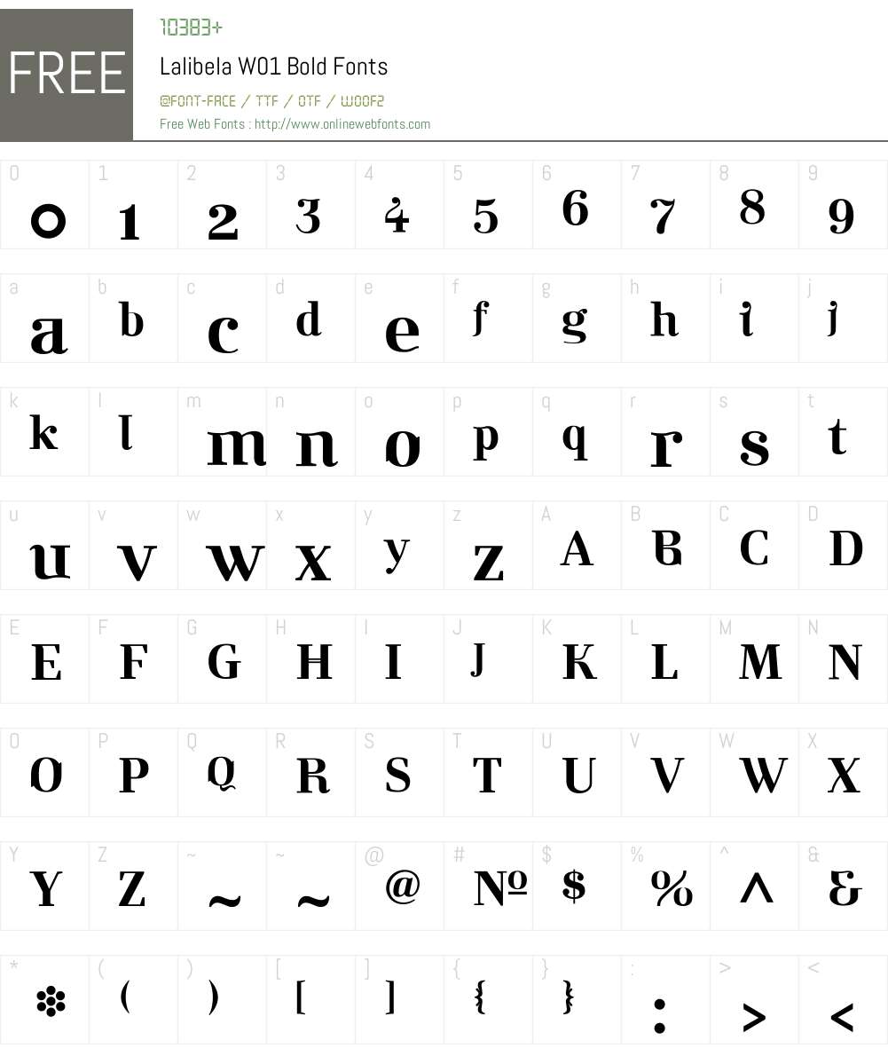 LalibelaW01-Bold Font Screenshots