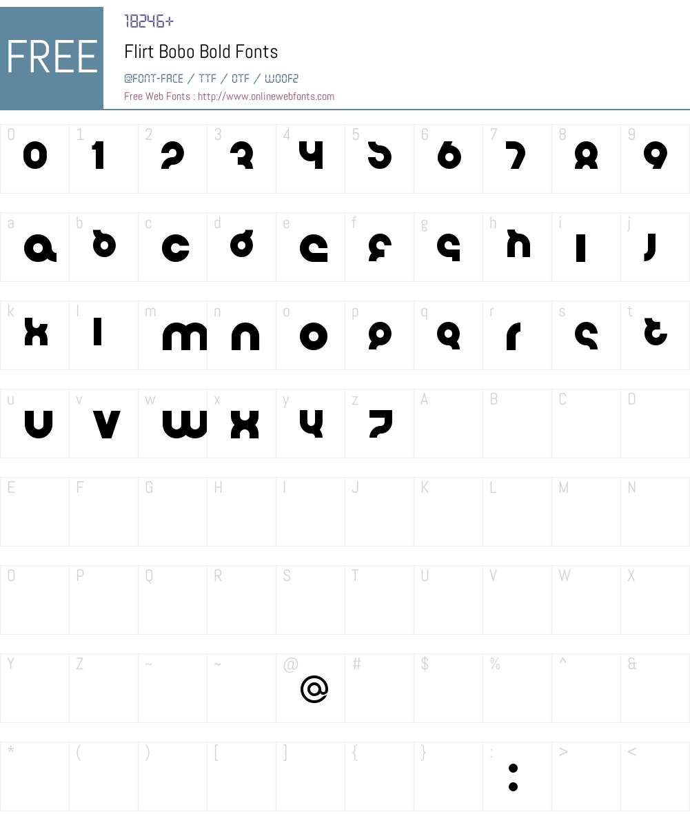 Flirt Bobo Font Screenshots