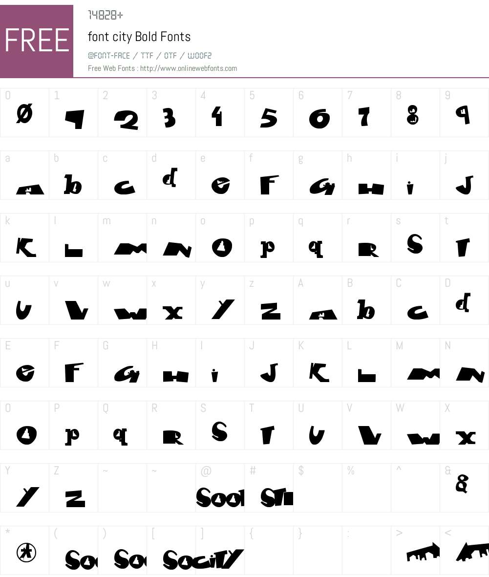 font city Font Screenshots