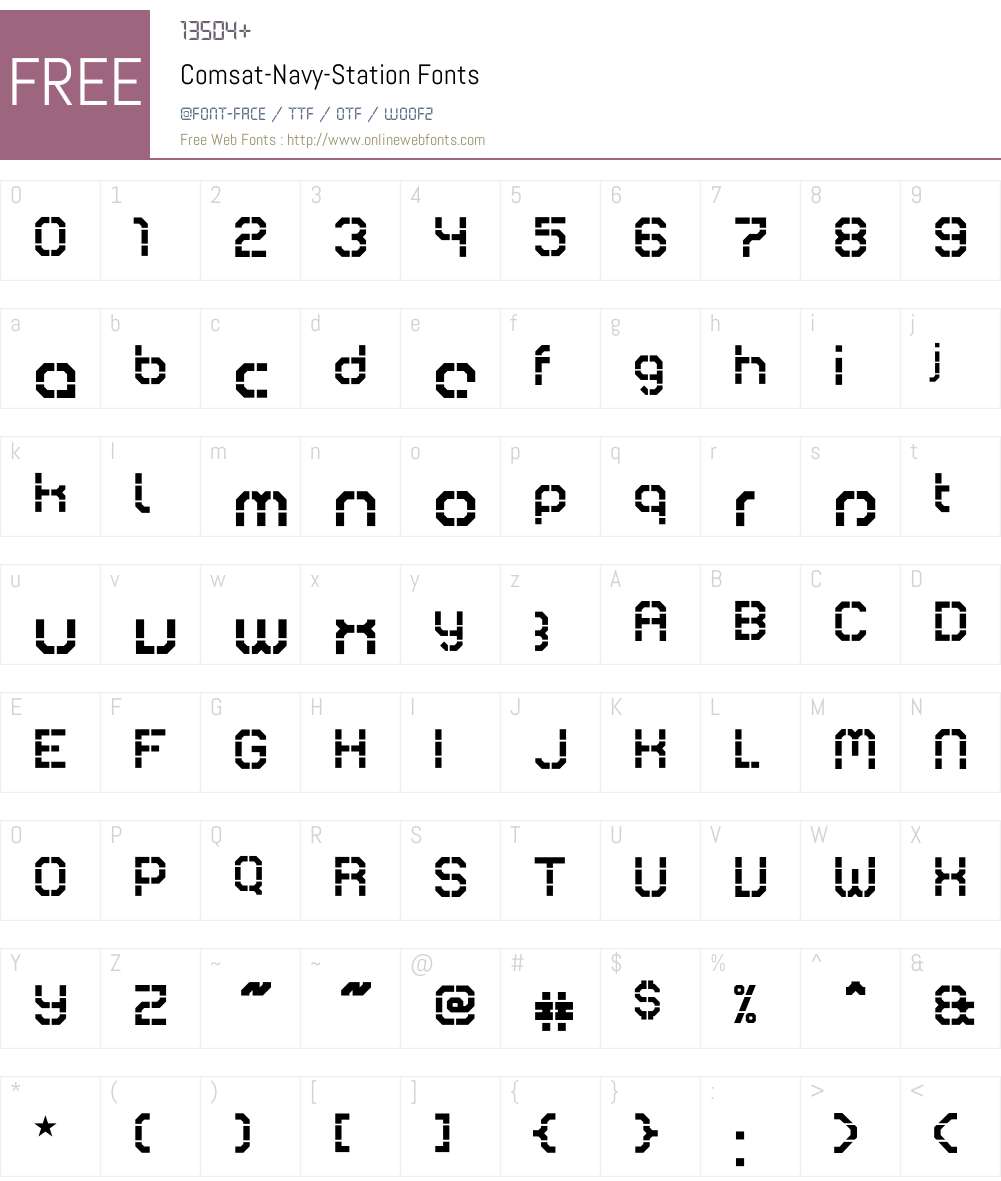 Comsat Font Screenshots