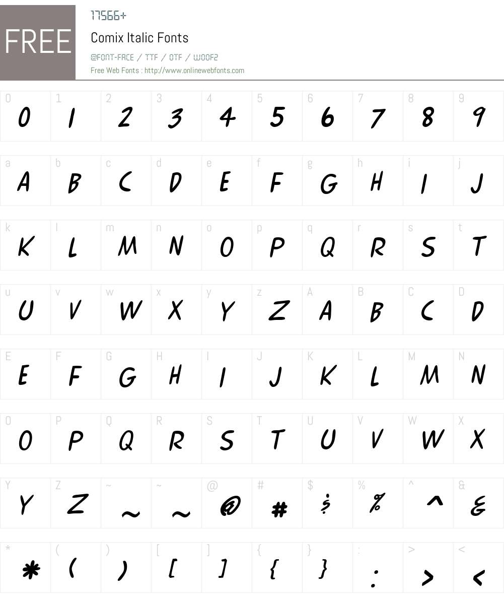Comix Font Screenshots