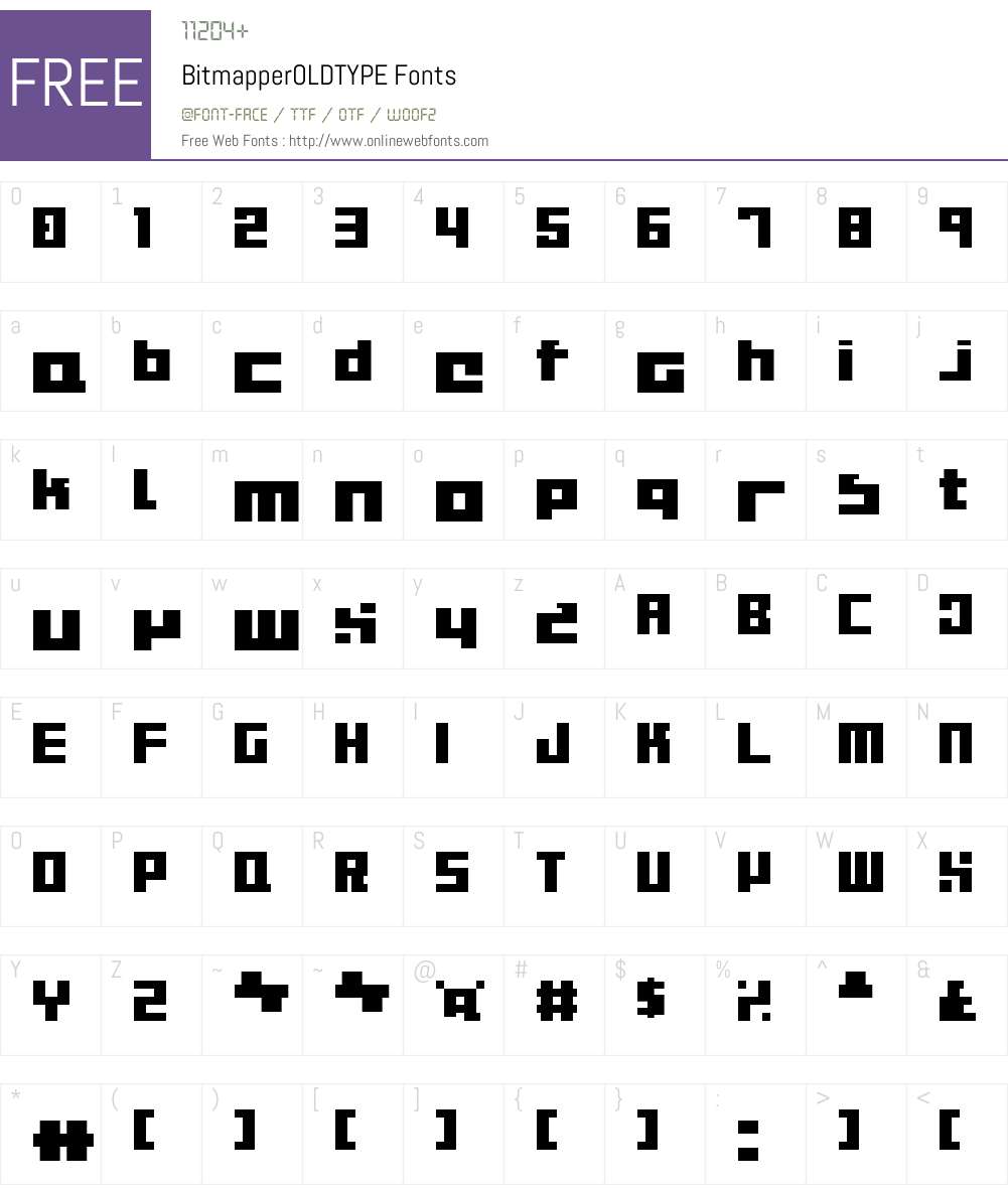 BitmapperOLDTYPE Font Screenshots