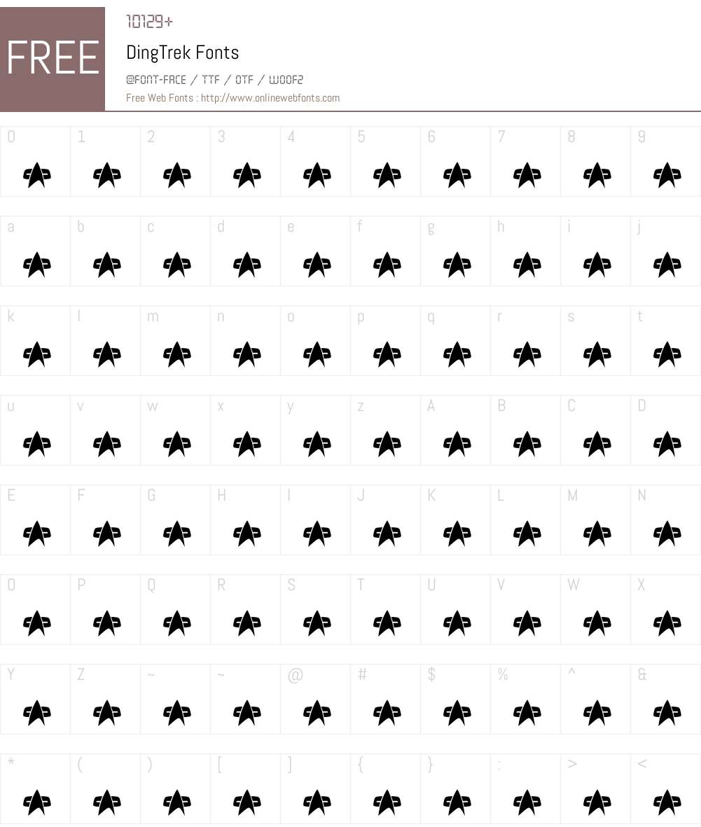 DingTrek Font Screenshots