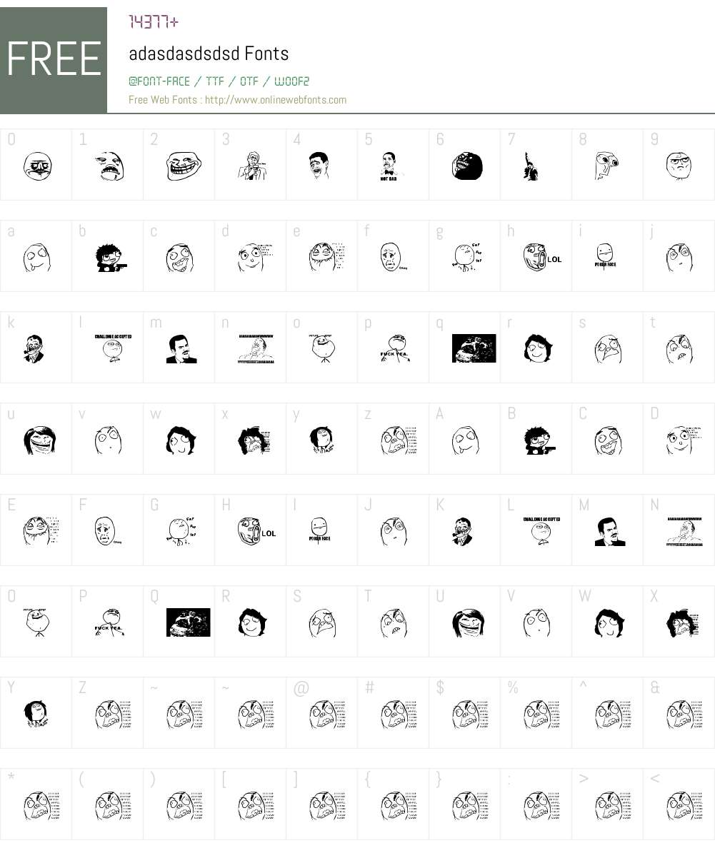 adasdasdsdsd Font Screenshots