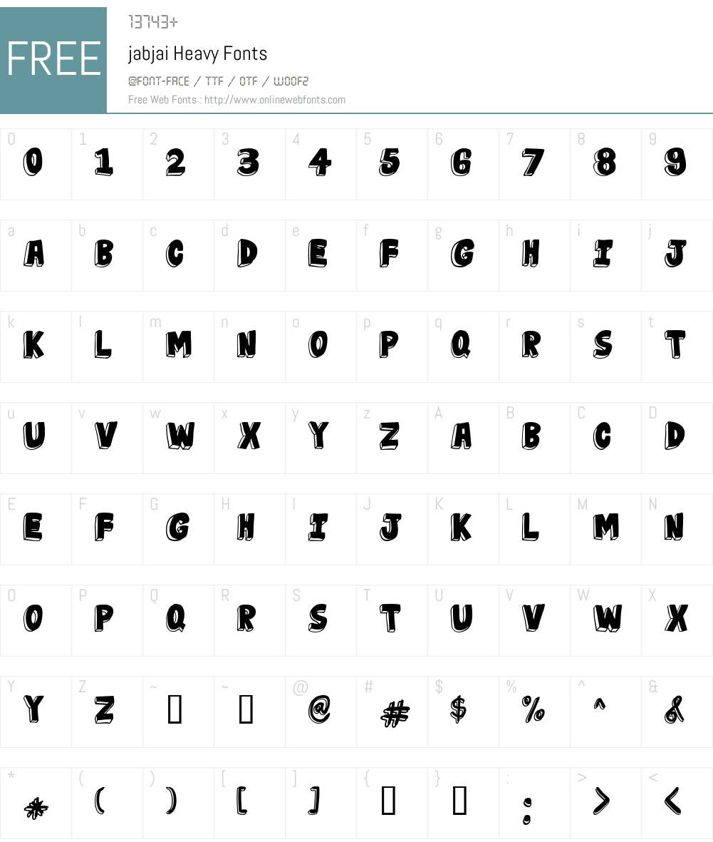 jabjai Font Screenshots