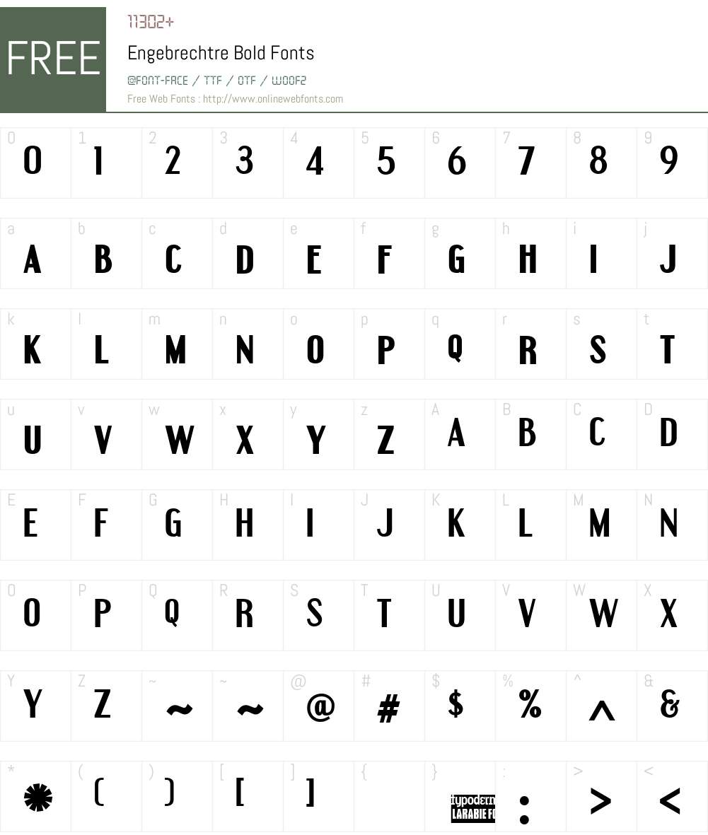 Engebrechtre Font Screenshots