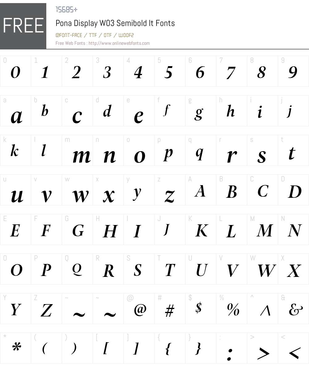 Pona Display Font Screenshots