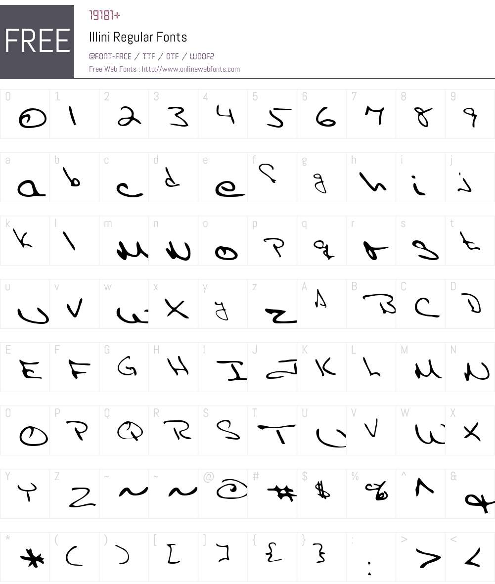 Illini Font Screenshots