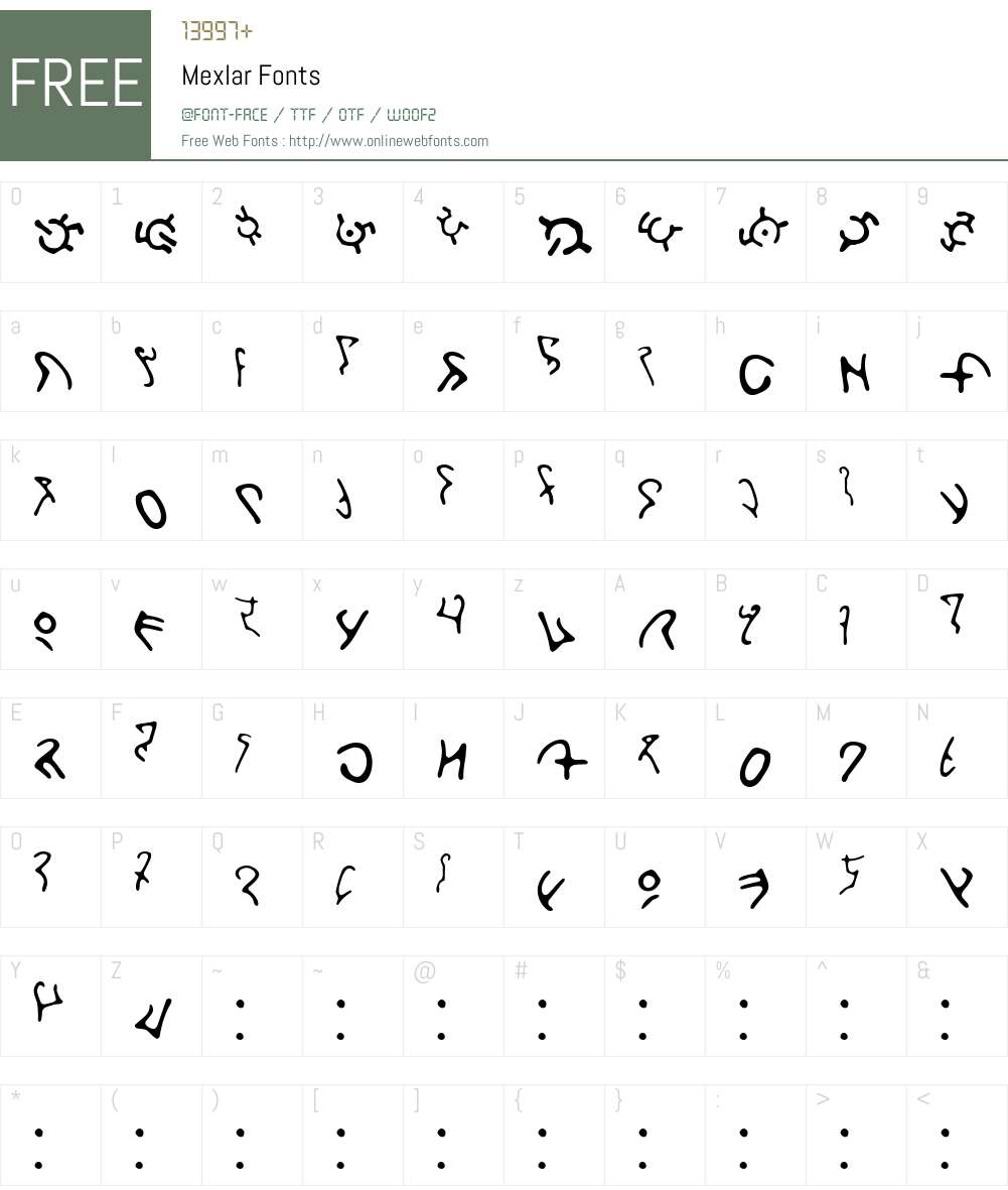 Mexlar Font Screenshots
