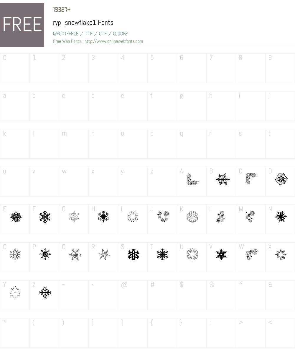 ryp_snowflake1 Font Screenshots