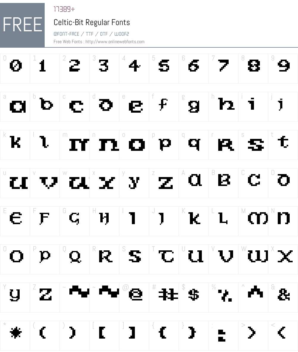 Celtic-Bit Font Screenshots