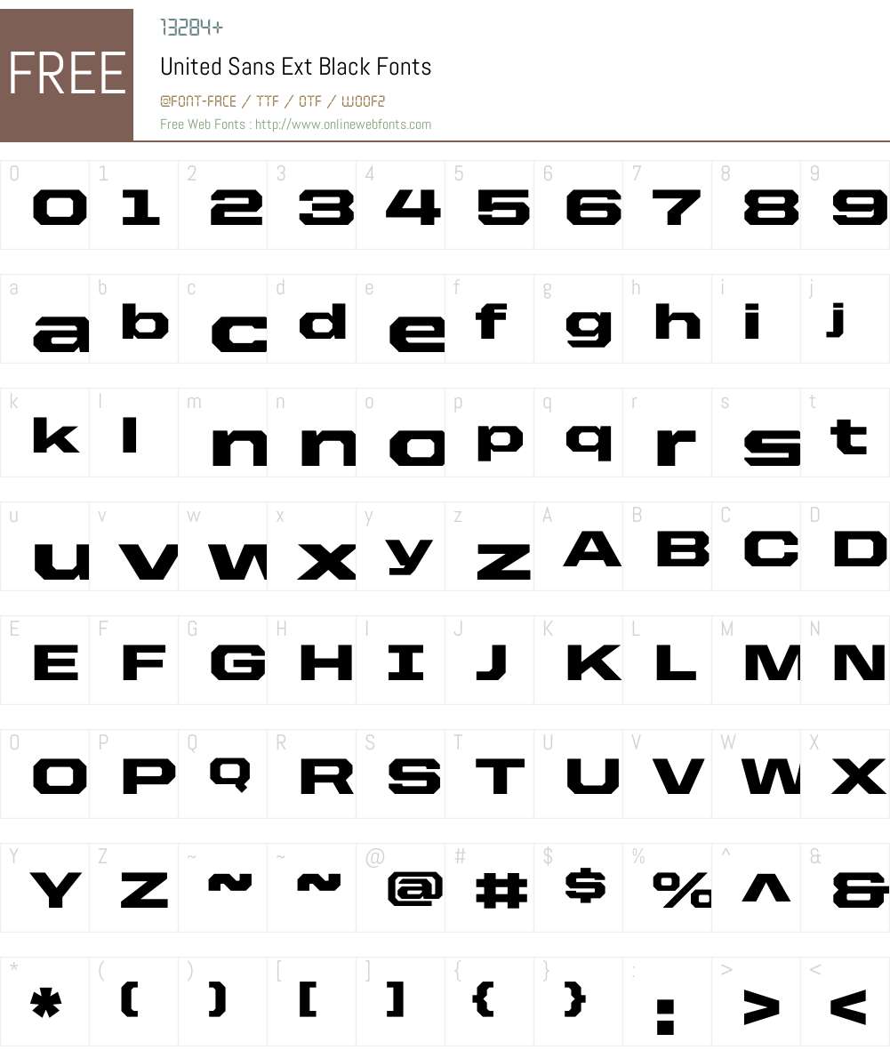 United Sans Ext Font Screenshots
